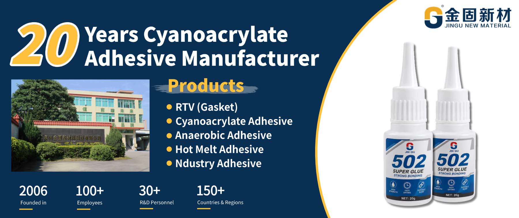 20 years Quick Drying 502 Super Glue Manufacturer