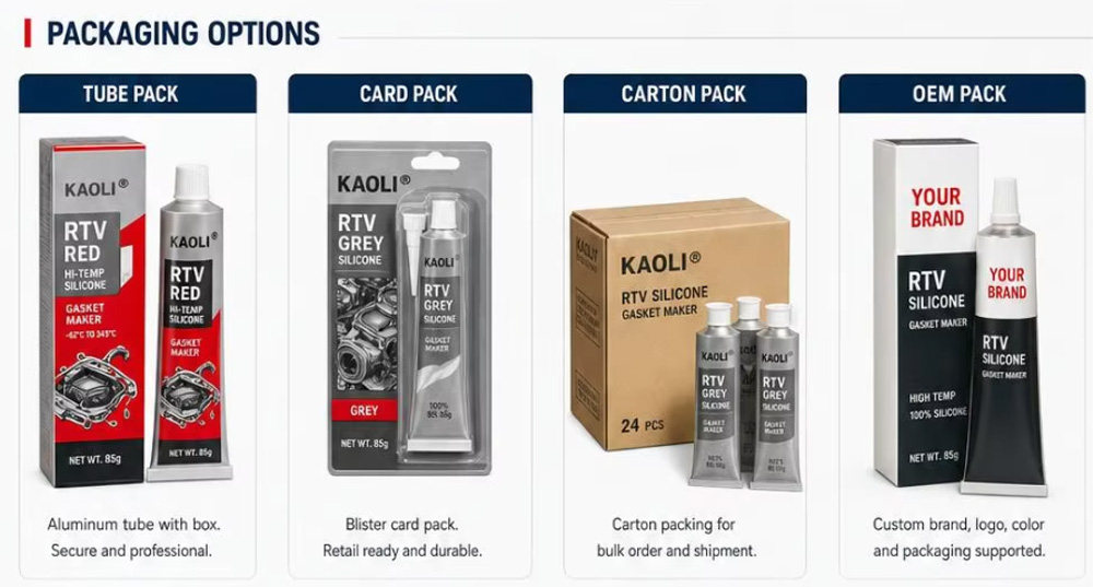Jingu RTV Silicone Sealant Manufacturer Custom Packaging Solutions